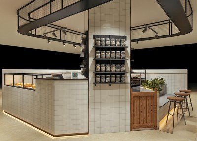 工业风甜品面包店3D模型下载